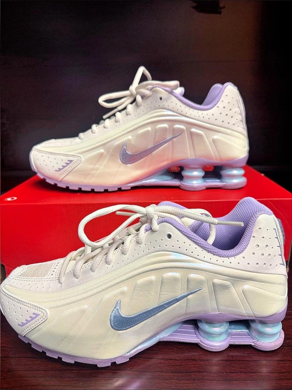 Nike Shox TL Shox Sneakers White & Purple US 6.5Y